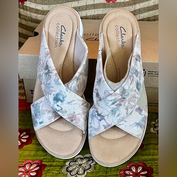 Clarks Collection Jillian Gem wedge slide sandal 8 - Picture 6 of 11